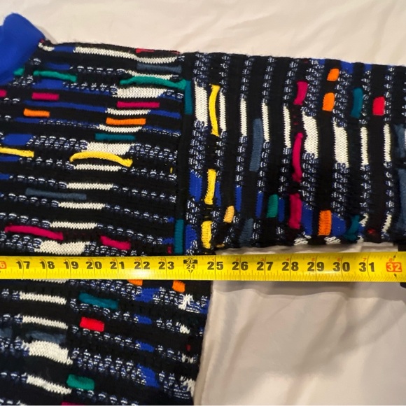 VINTAGE Coogi Sweater Men XL Black Red Wool Pullover Hip Hop Biggie 90s Textured - Picture 11 of 14